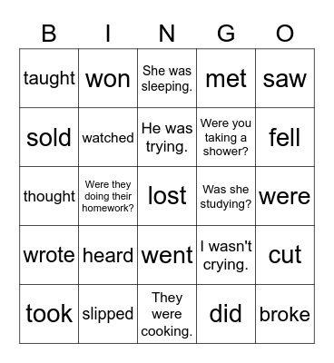 T2 Review Bingo Card