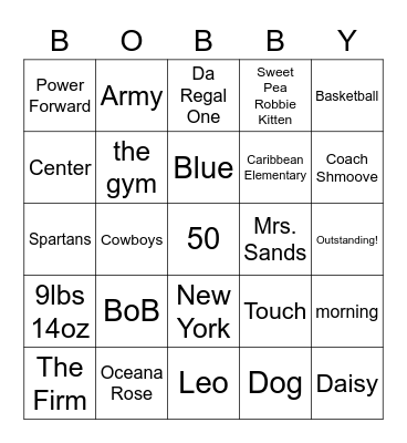 ROBERT 50 Bingo Card