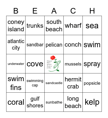 CHSBB BEACH PARTY BINGO! Bingo Card