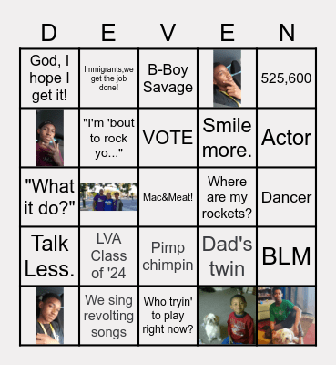 B-boy Savage is 14!!! Bingo Card