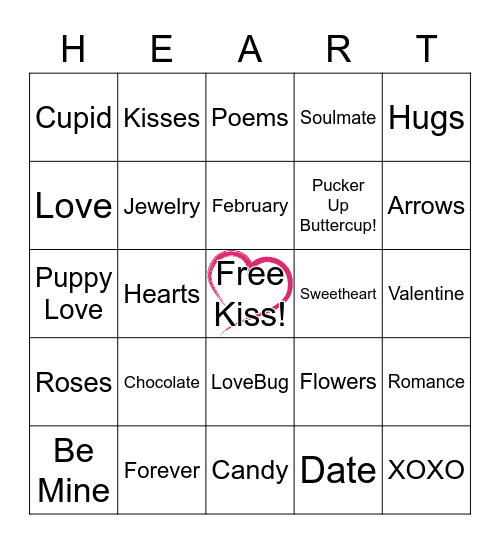 Valentine BINGO! Bingo Card