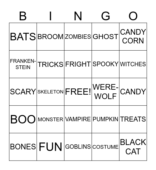 HALLOWEEN BINGO Card