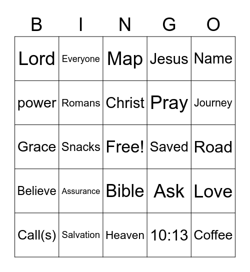 week 5 Bingo Card