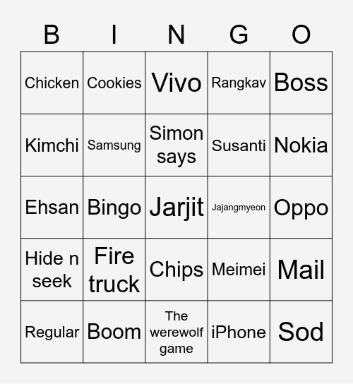 thenomades Bingo Card