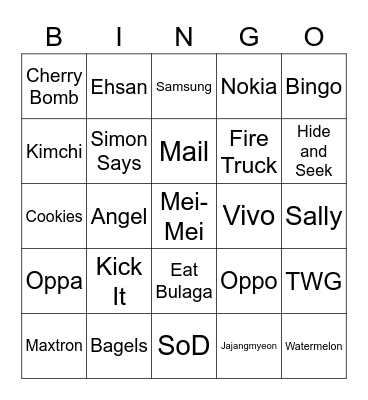 SEULGI’s 🌻 Bingo Card