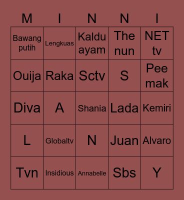 mini🦋 Bingo Card