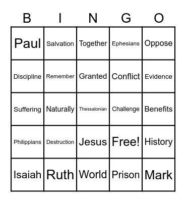 Sermon Bingo! Bingo Card