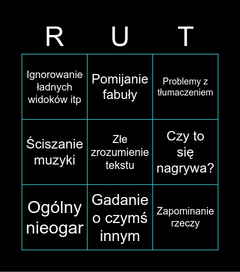 ryfekjacieplzomagash Bingo Card