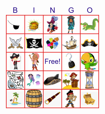 Pirate Bingo Card