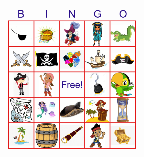 Pirate Bingo Card