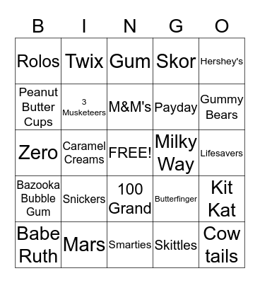 Halloween Bingo Card