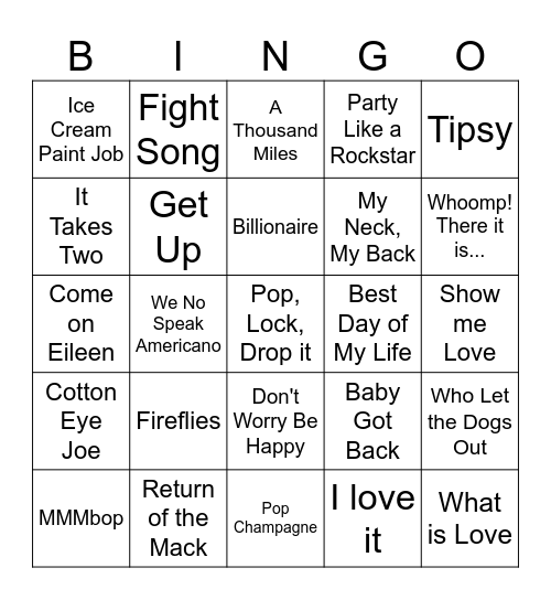 Only Famous Once Bingo Card