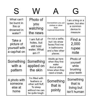 Confluence Bingo Card