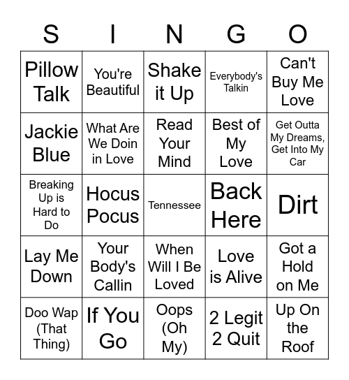 Through the Ages Bingo Card