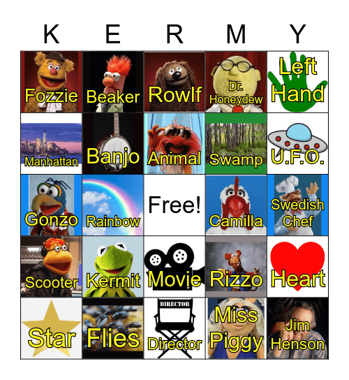 Kermit the Frog Bingo Card