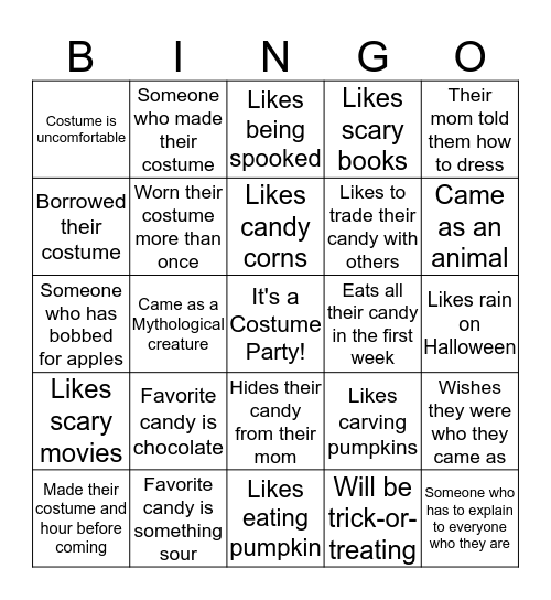 It's a Party!  Bingo Card