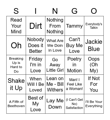 Through the Ages Bingo Card