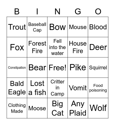 Alone Bingo Card