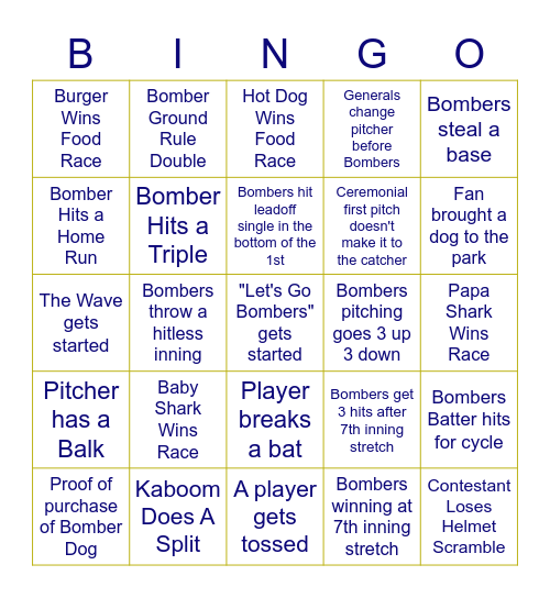 Brazos Valley Bingo Card