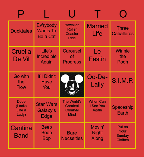 DISNEY TRIP 2020 Bingo Card