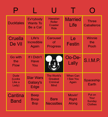 DISNEY TRIP 2020 Bingo Card