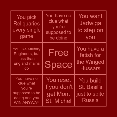 Poland Main Bingo Card