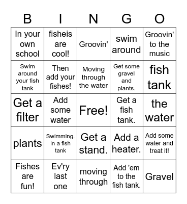 Fishy Fishy Bingo Card