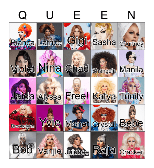 Drag Race Bingo! Bingo Card