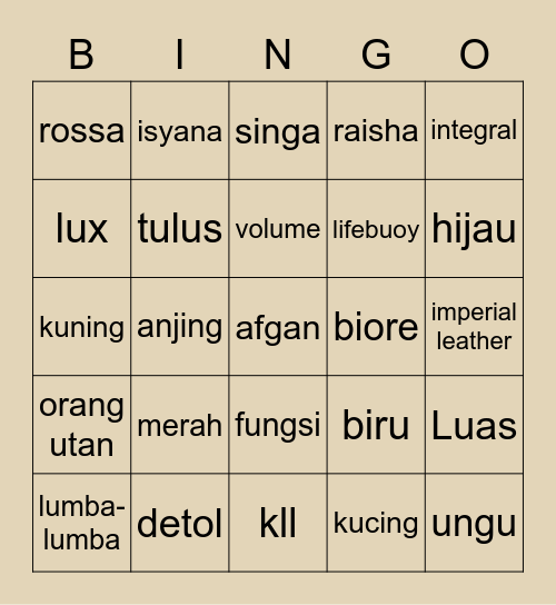 bingo with hoci Bingo Card