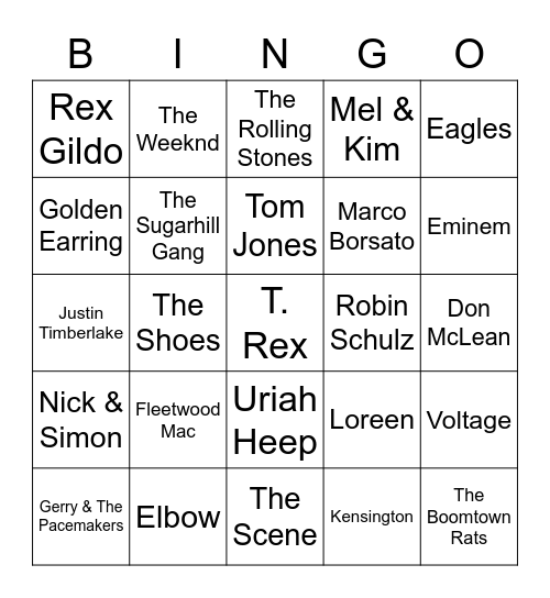 MUZIEK Bingo Card
