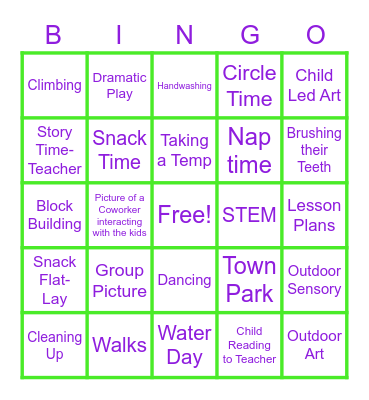 Picture Bingo Card