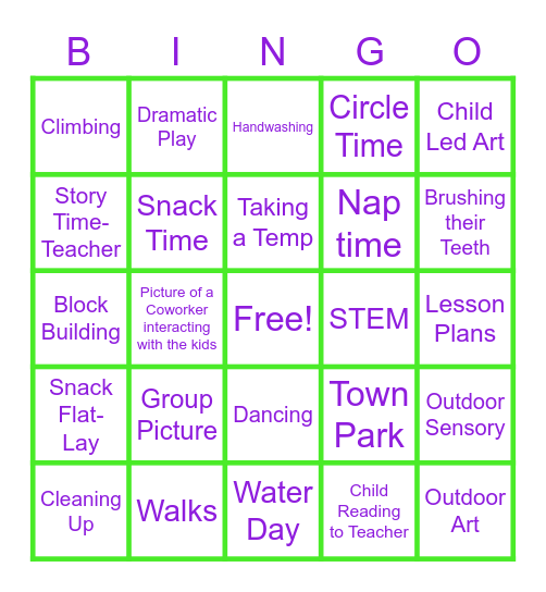 Picture Bingo Card