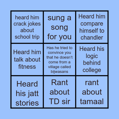 ABHIRAJ’S BIRTHDAY Bingo Card