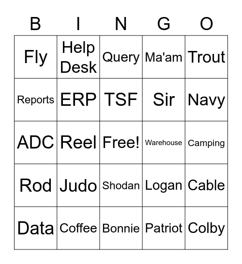 Cullen Bingo Card