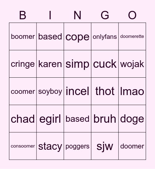 neurodegenerative disease bingo Card