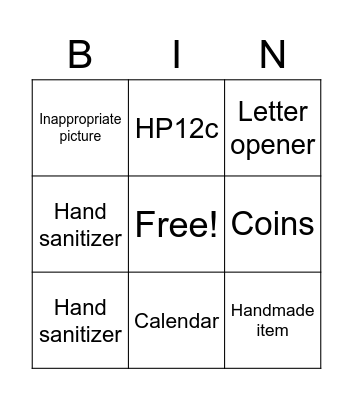 Ops Happy "Hour" Bingo Card