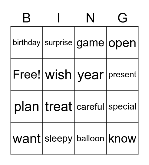 Bingo Card