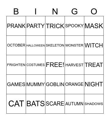 HALLOWEEN BINGO Card