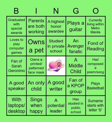 Getting to Know Bingo Card