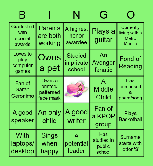 Getting to Know Bingo Card