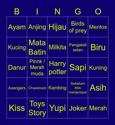 BINGO SRV 040820 Bingo Card