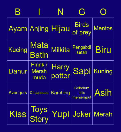 BINGO SRV 040820 Bingo Card