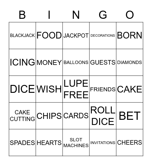 LUPE Bingo Card