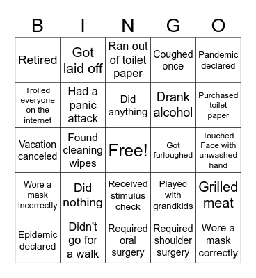 2020 Bingo Card