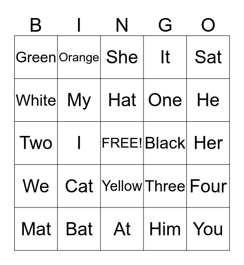 Halloween Bingo Card