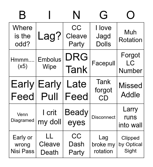 TEA Bingo Card