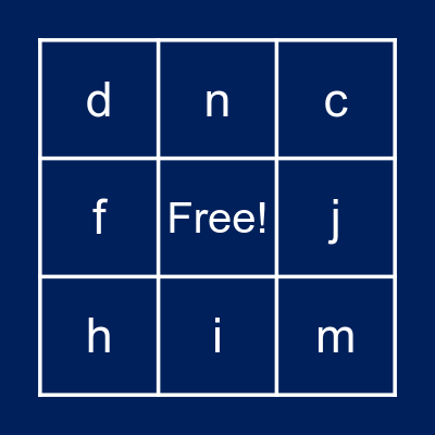 TEST - imagineOne Bingo Card