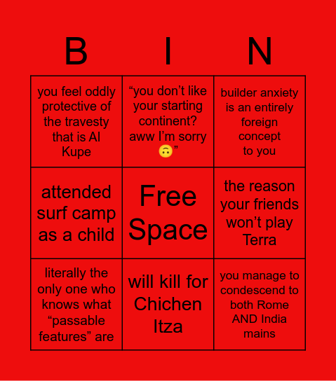 Maori Main Bingo! Bingo Card