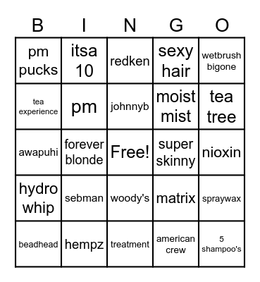 greenvally Bingo Card