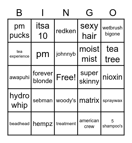 greenvally Bingo Card